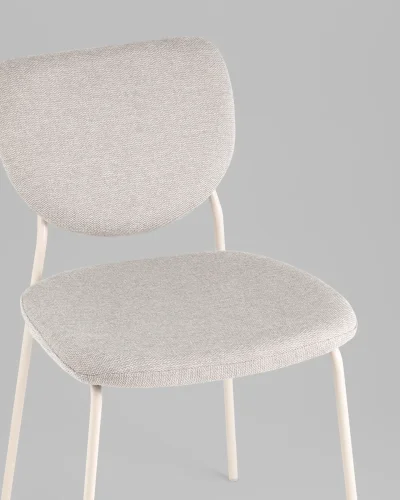 Стул обеденный Gigi, серый, белые ножки УТ000039036 Stool Group, серый/шенилл, ножки/металл/, размеры - ***** фото 7