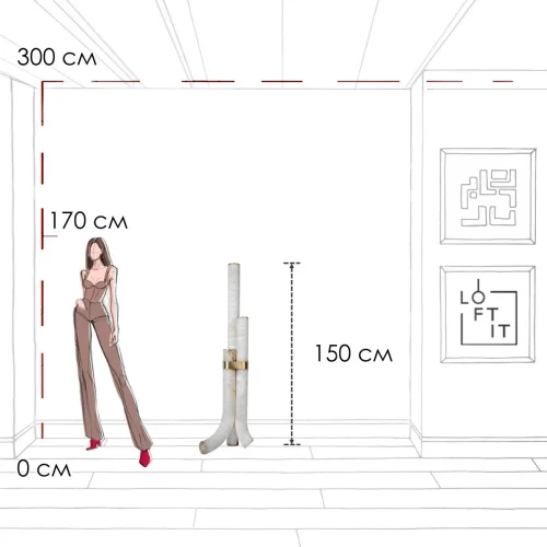 Торшер LED Sumatra 10412F LOFT IT белый на 1 лампу, основание бронзовое в стиле современный фото 8