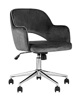 Кресло офисное Кларк, велюр, серый УТ000005058 Stool Group, серый/велюр, ножки/металл/хром, размеры - ****540*590