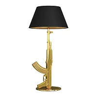 Настольная лампа Arsenal 10136/B LOFT IT чёрная 1 лампа, основание золотое смола в стиле арт-деко 