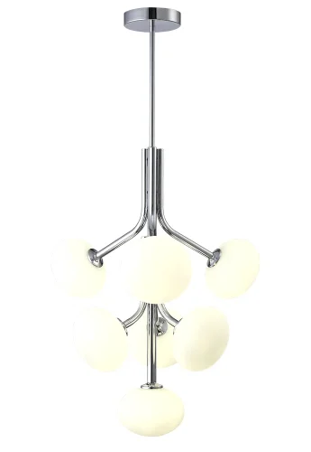 Светильник подвесной ALICIA SP7 CHROME/WHITE Crystal Lux белый 7 ламп, основание хром в стиле современный  фото 4