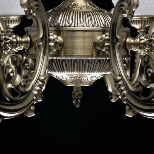 Люстра подвесная Фелиция 114010308 MW-Light белая на 8 ламп, основание античное бронза в стиле классический  фото 11