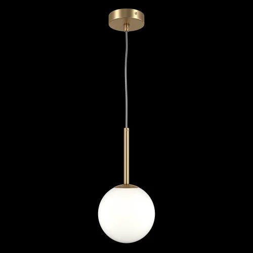 Светильник подвесной Basic form MOD321PL-01G1 Maytoni белый 1 лампа, основание золотое в стиле современный шар