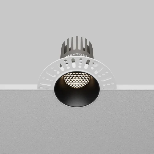 Светильник точечный LED Dip DL124-10W-4K-TRS-B Maytoni чёрный на 1 лампу, основание чёрное в стиле современный хай-тек круглый для затирки фото 10