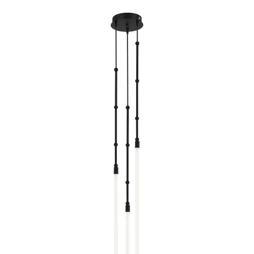 Светильник подвесной LED Strap SL6132.405.45 ST-Luce белый 1 лампа, основание чёрное в стиле минимализм хай-тек современный  фото 3