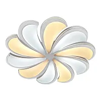 Светильник потолочный LED с пультом 10204/10LED Escada белый на 1 лампу, основание белое в стиле флористика с пультом Светильник потолочный LED с пультом 10204/10LED Escada белый на 1 лампу, основание белое в стиле флористика с пультом