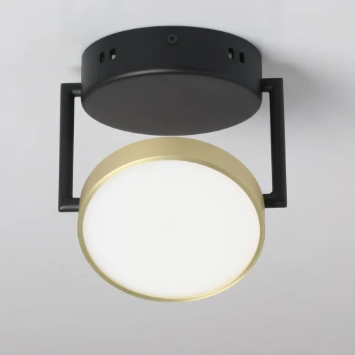Светильник потолочный LED с пультом Гэлэкси 632017601 DeMarkt золотой 1 лампа, основание чёрное в стиле хай-тек с пультом фото 3