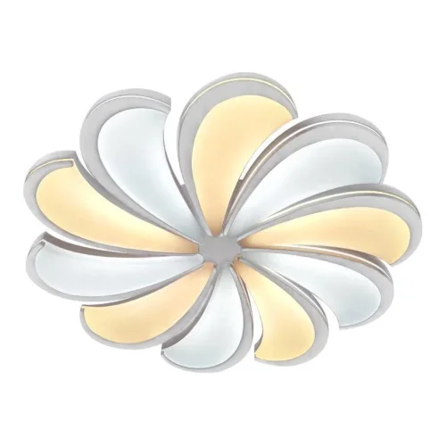 Светильник потолочный LED с пультом 10204/10LED Escada белый на 1 лампу, основание белое в стиле флористика с пультом