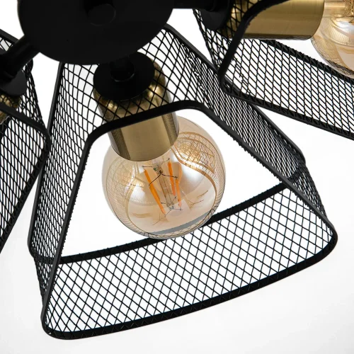 Люстра потолочная Maasym A7044PL-6BK Arte Lamp чёрная на 6 ламп, основание чёрное в стиле лофт  фото 4