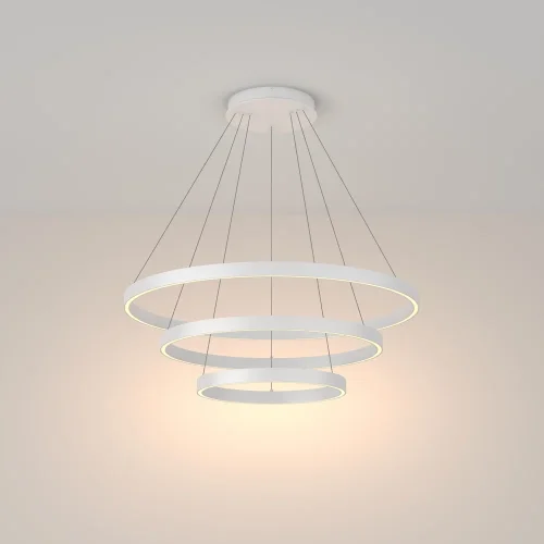 Светильник подвесной LED Rim MOD058PL-L100W3K Maytoni белый 1 лампа, основание белое в стиле модерн хай-тек кольца фото 2