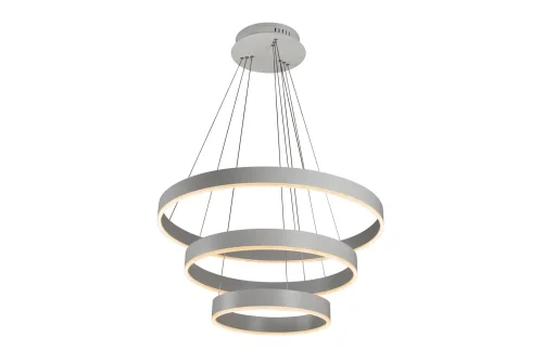 Светильник подвесной LED с пультом Sunset 6832/4+6+8 WH iLedex белый на 1 лампу, основание белое в стиле современный хай-тек с пультом кольца