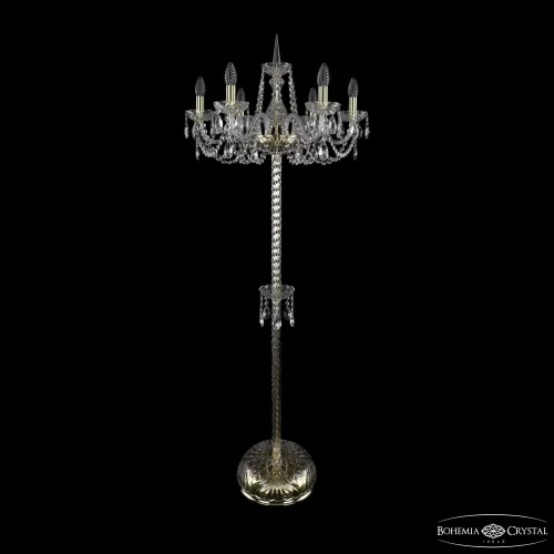 Торшер 1402T2/6/195-160 G Bohemia Ivele Crystal sp без плафона 6 ламп, основание золотое в стиле классический
