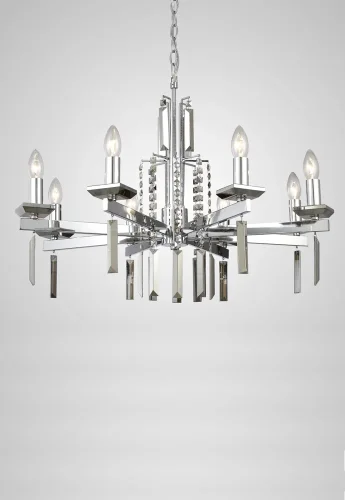 Люстра подвесная MARRON SP8 CHROME Crystal Lux без плафона на 8 ламп, основание хром в стиле современный фото 2