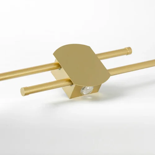 Бра LED Hardeman LSP-7394 Lussole матовый золото на 2 лампы, основание матовое золото в стиле минимализм современный отражённый свет фото 4