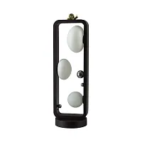 Парковый светильник Luma 5434/3FB Odeon Light уличный IP54 чёрный на 3 лампы, плафон белый в стиле флористика скандинавский современный G9