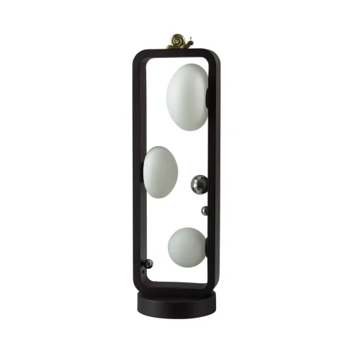 Парковый светильник Luma 5434/3FB Odeon Light уличный IP54 чёрный на 3 лампы, плафон белый в стиле флористика скандинавский современный G9