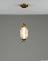 Светильник подвесной LED Tale V10909-PL Moderli прозрачный 1 лампа, основание бронзовое в стиле модерн выдувное