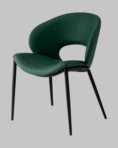 Стул Вивьен экокожа зеленый УТ000040867 Stool Group, зелёный/экокожа, ножки/металл/чёрный, размеры - *780**** фото 6