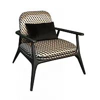 Кресло Fox 701014 Milosh Tendence, чёрный/текстиль, ножки/дерево/чёрный, размеры - ***850*770*мм