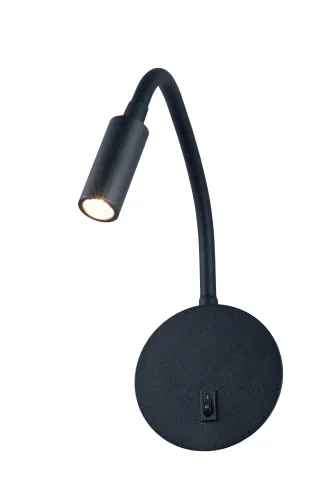 Бра с выключателем LED Stick 10010BK LOFT IT чёрный на 1 лампа, основание чёрное в стиле современный гибкая ножка