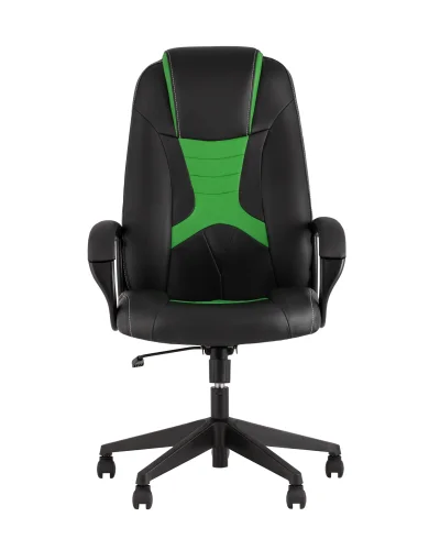 Кресло игровое TopChairs ST-CYBER 8 черный/салатовый эко.кожа крестовина пластик УТ000035043 Stool Group, зелёный/экокожа, ножки/металл/чёрный, размеры - ****655*770 фото 2