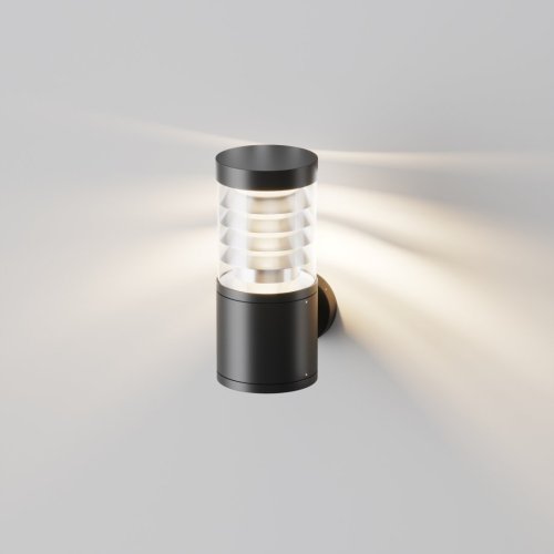 Настенный светильник LED Spir O439WL-L12GF3K Maytoni уличный IP54 графит 1 лампа, плафон прозрачный в стиле хай-тек современный LED фото 2