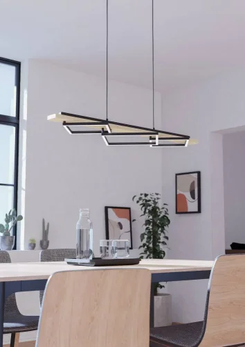 Светильник подвесной LED Boyal 901927 Eglo чёрный на 2 лампы, основание чёрное в стиле современный линейный фото 2 Светильник подвесной LED Boyal 901927 Eglo чёрный на 2 лампы, основание чёрное в стиле современный линейный фото 2