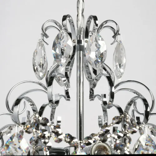 Люстра подвесная Бриз 111010704 DeMarkt прозрачная на 4 лампы, основание хром в стиле классический  фото 8