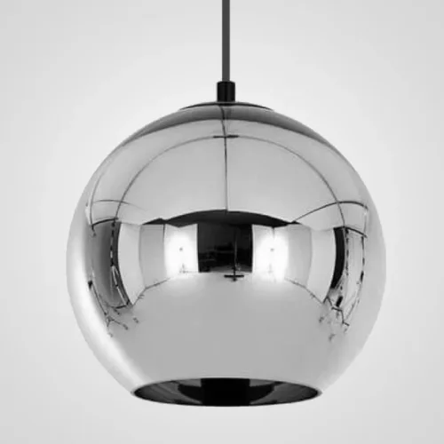 Светильник подвесной Copper Shade Chrome D45 182685-22 ImperiumLoft хром на 1 лампу, основание хром в стиле современный арт-деко 