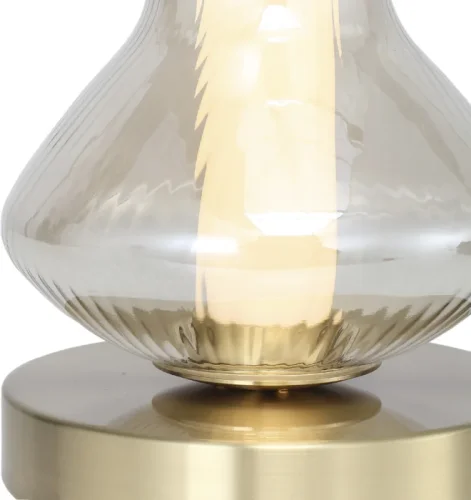 Настольная лампа LED Spine SL6136.204.01 ST-Luce янтарная на 1 лампу, основание золотое металл в стиле современный фото 3