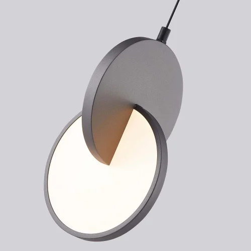 Светильник подвесной LED Grahan 4609-1P F-promo серый на 1 лампу, основание чёрное в стиле современный фото 4
