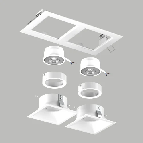 Светильник точечный Domino D5260606WMOD Lightstar белый на 2 лампы, основание белое в стиле современный прямоугольный фото 3 Светильник точечный Domino D5260606WMOD Lightstar белый на 2 лампы, основание белое в стиле современный прямоугольный фото 3