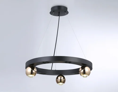 Светильник подвесной LED FL5961 Ambrella light чёрный 1 лампа, основание чёрное в стиле хай-тек современный  фото 3