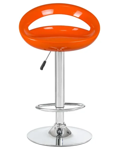 Стул барный 1010-LM DISCO,  цвет сиденья оранжевый, цвет основания хром Dobrin, оранжевый/, ножки/металл/хром, размеры - 790*1000***470*440 фото 6