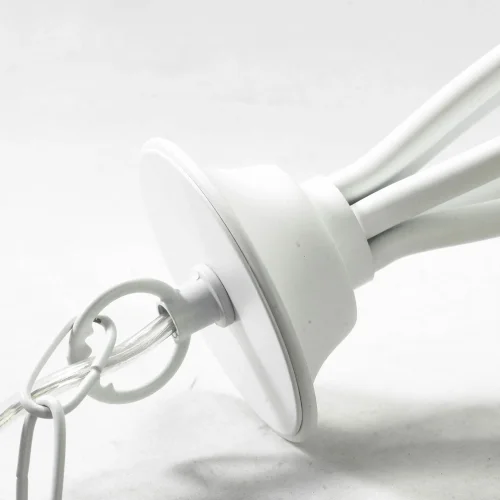 Люстра подвесная Congress LSP-9912 Lussole белая на 5 ламп, основание белое в стиле современный  фото 5