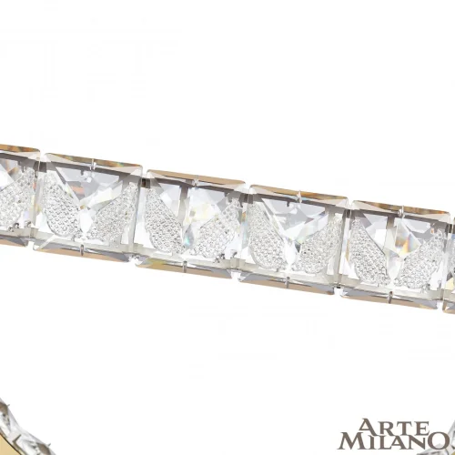 Люстра подвесная LED с пультом AM-Venezia 311311/L1000 GD Arte Milano прозрачная на 1 лампу, основание золотое в стиле современный кольца с пультом фото 7