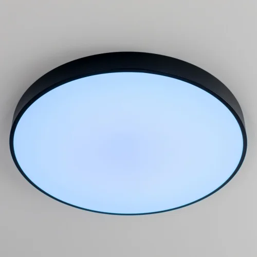 Светильник потолочный LED RGB с пультом Купер CL724105G1 Citilux белый 1 лампа, основание чёрное в стиле современный хай-тек минимализм с пультом фото 7