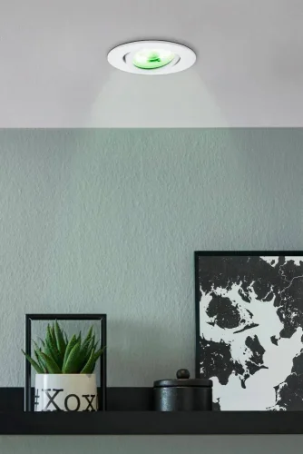 Светильник точечный LED Saliceto-Z 99671 Eglo белый на 1 лампу, основание белое в стиле современный умный свет фото 4 Светильник точечный LED Saliceto-Z 99671 Eglo белый на 1 лампу, основание белое в стиле современный умный свет фото 4