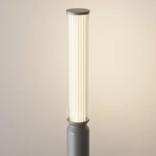 Парковый светильник LED Lit O593FL-L12GF3K Maytoni уличный IP65 графит на 1 лампу, плафон белый в стиле современный хай-тек LED фото 2