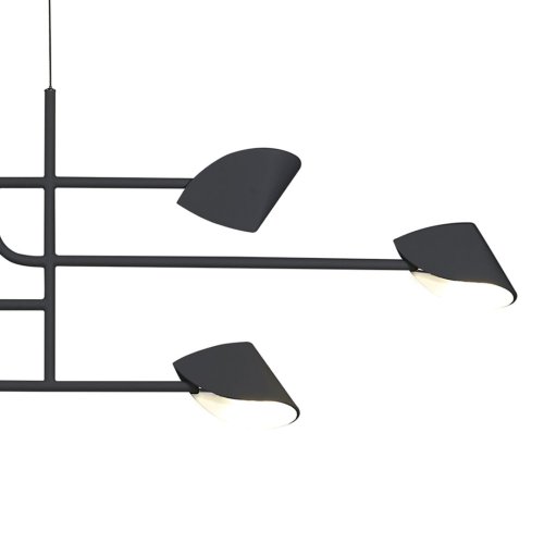 Люстра подвесная LED Capuccina 7579 Mantra чёрная на 1 лампа, основание чёрное в стиле современный хай-тек  фото 4