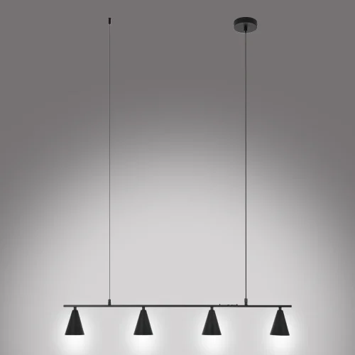 Светильник подвесной Milla MR1001-4P MyFar чёрный 4 лампы, основание чёрное в стиле лофт современный  фото 5
