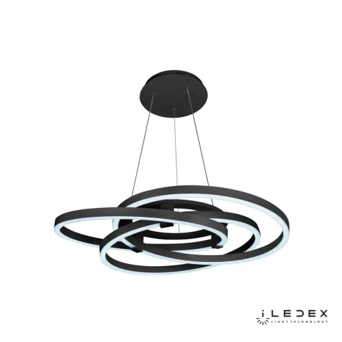 Светильник подвесной LED с пультом Comely 9110-860-D-T BK iLedex чёрный 1 лампа, основание чёрное в стиле современный хай-тек кольца фото 3