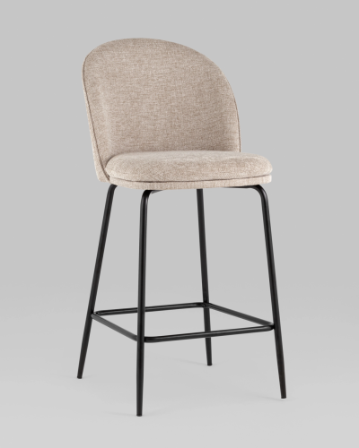 Стул полубарный Echo, бежевый УТ000038595 Stool Group, бежевый/шенилл, ножки/металл/чёрный, размеры - *****
