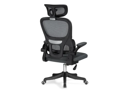 Компьютерное кресло Sprut dark gray 15622 Woodville, серый/сетка, ножки/пластик/чёрный, размеры - *1270***640*670 фото 5