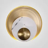 Бра Ginger Jagger Pearl WALL LAMP round gold 144378-22 ImperiumLoft белый на 1 лампу, основание латунь в стиле современный 