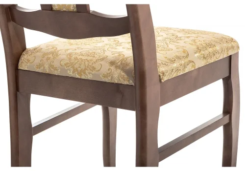 Деревянный стул Киприан 339020 Woodville, бежевый/ткань, ножки/дерево/орех, размеры - ****420*510 фото 5