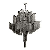 Люстра подвесная Стим / Stream 10208/800 Gunmetal LOFT IT серая никель на 12 ламп, основание серое никель в стиле арт-деко цепочки