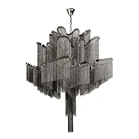 Люстра подвесная Стим / Stream 10208/800 Gunmetal LOFT IT серая никель на 12 ламп, основание серое никель в стиле арт-деко цепочки
