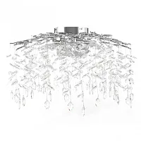 Люстра потолочная Милано-3 23312.700.6.G9.B CR Артемилано прозрачная на 6 ламп, основание хром в стиле флористика современный ветви
