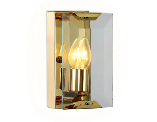 Бра TR5157 Ambrella light прозрачный на 1 лампа, основание золотое в стиле хай-тек современный 